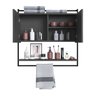 Armário Espelheira para Banheiro 80cm com 1 Prateleira Externa e Toalheiro Estilo Industrial P1043 - 2