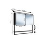 Armário Espelheira para Banheiro 80cm com 1 Prateleira Externa e Toalheiro Estilo Industrial P1043 - 4