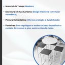 Ver imagem 2 de Conjunto Mesa Alta Bar Bistrô Redonda Branca 4 Bancos Estofado Don Castro Decor