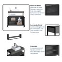 Ver imagem 6 de Armário Gabinete de Banheiro 80cm Estilo Industrial com 2 Portas P1038 sem Cuba