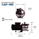 Ver imagem 2 de Bomba Monoestágio Tjet-100 1,0 Cv Monofásico Motor Thebe IP44 127/220V Cinza Ebara