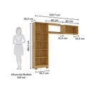 Ver imagem 5 de Conjunto para Lavanderia com 3 Peças 100% Mdf Vicenza Espresso Móveis