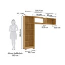 Ver imagem 5 de Conjunto para Lavanderia com 3 Peças 100% MDF Vicenza Espresso Móveis Bege/Amêndoa/Off White
