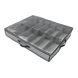 Organizador Para Calçados 12 Pares Euro Sapateira Portátil - Cinza - 4