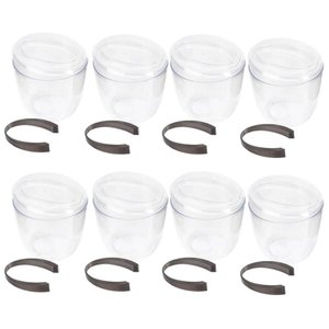 8 Baldes de Gelo com Tampa e Pegador 1,9l Transparente Crippa Plástico Champanheira  