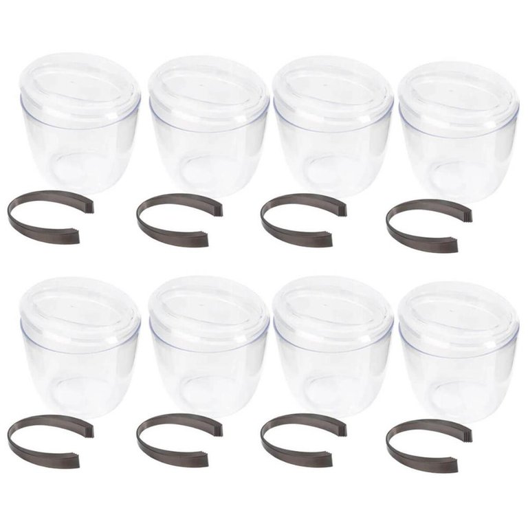 8 Baldes de Gelo com Tampa e Pegador 1,9l Transparente Crippa Plástico Champanheira 8 Baldes de Gelo com Tampa e Pegador 1,9l Transparente Crippa Plástico Champanheira