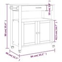 Ver imagem 3 de Carrinho de Churrasco 1 Gaveta+2 Portas 100% madeira maçiça