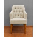 Ver imagem 2 de Kit 4 Cadeiras de Jantar Bela com Braço Suede Bege Suede Bege