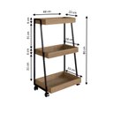 Ver imagem 3 de Carinho Organizador Multiuso com 3 Prateleiras e Rodizios