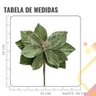 Flor Decorativa Poinsetia Trabalhada Verde 20cm - 1 Unidade - 2