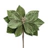 Flor Decorativa Poinsetia Trabalhada Verde 20cm - 1 Unidade - 1
