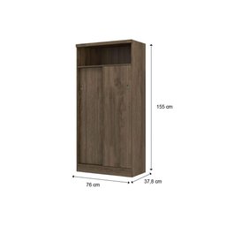 Armário Multiuso Lavanderia 528 c/ 2 Portas de Correr Branco - Carraro - 5
