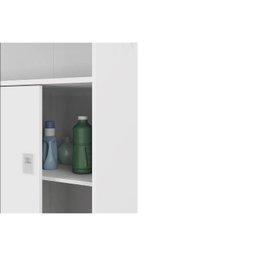Armário Multiuso Lavanderia 528 c/ 2 Portas de Correr Branco - Carraro - 7