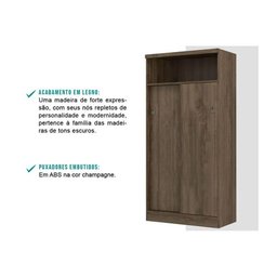 Armário Multiuso Lavanderia 528 c/ 2 Portas de Correr Branco - Carraro - 2