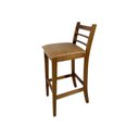 Ver imagem 7 de Banqueta Rubi Nogueira Alta em Madeira Maciça de Eucalipto Encosto em Madeira