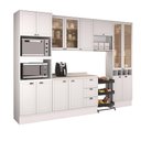 Ver imagem 4 de Cozinha Completa Milla Flex 14 Portas 3 Gavetas MDF 320cm Branco Carraro