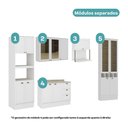 Ver imagem 3 de Cozinha Completa Milla Flex 14 Portas 3 Gavetas MDF 320cm Branco Carraro