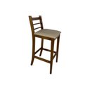 Ver imagem 6 de Banqueta Rubi Nogueira Alta em Madeira Maciça de Eucalipto Encosto em Madeira