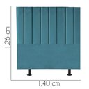 Ver imagem 3 de Cabeceira Estofada Carla 140CM Casal Suede Azul Turquesa - D A DECOR