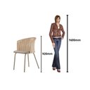 Ver imagem 7 de Conjunto Sala de Jantar com Mesa com 6 Cadeiras Santiago Marrom/Champagne/Bege
