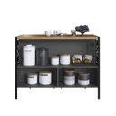 Ver imagem 2 de Mesa Bancada Gourmet Estilo Industrial 127cm Preto/Mel/Grafite