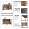 Mesa Bancada Gourmet Estilo Industrial 131cm com Armario 2 Portas - 8
