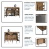 Mesa Bancada Gourmet Estilo Industrial 131cm com Armario 2 Portas - 9