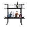 Carrinho Bar Estilo Industrial com 2 Prateleiras - 4