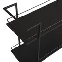 Ver imagem 5 de Carrinho Bar Estilo Industrial com 2 Prateleiras Preto