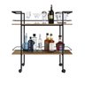 Carrinho Bar Estilo Industrial com 2 Prateleiras - 4