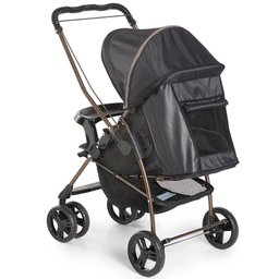 CARRINHO MILANO REVERSIVEL II + BEBE CONFORTO PRETO COBRE - GALZERANO - 4