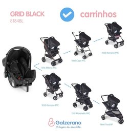 CARRINHO MILANO REVERSIVEL II + BEBE CONFORTO PRETO COBRE - GALZERANO - 8