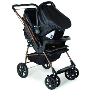 CARRINHO MILANO REVERSIVEL II + BEBE CONFORTO PRETO COBRE - GALZERANO