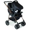 CARRINHO MILANO REVERSIVEL II + BEBE CONFORTO PRETO COBRE - GALZERANO - 1