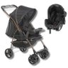 CARRINHO MILANO REVERSIVEL II + BEBE CONFORTO PRETO COBRE - GALZERANO - 3