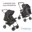 Ver imagem 2 de CARRINHO MILANO REVERSIVEL II + BEBE CONFORTO PRETO COBRE - GALZERANO
