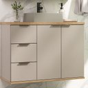Ver imagem 1 de Gabinete de Banheiro 76cm x 62cm Aqua Bege/Panna/Carvalho