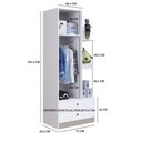Ver imagem 3 de Guarda Roupa Infantil 73cm com Porta 2 Gavetas e Prateleiras Cor:branco