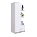 Ver imagem 2 de Guarda Roupa Infantil 73cm com Porta 2 Gavetas e Prateleiras Cor:branco