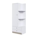 Ver imagem 4 de Guarda Roupa Infantil 73cm com Porta 2 Gavetas e Prateleiras Cor:branco