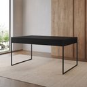 Ver imagem 1 de Mesa Jantar Industrial Retangular Preta 137x90cm Filadélfia Base Ferro Preto
