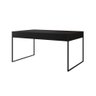Mesa Jantar Industrial Retangular Preta 137x90cm Filadélfia Base Ferro Preto - 2