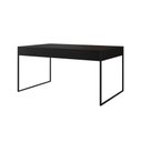 Ver imagem 2 de Mesa Jantar Industrial Retangular Preta 137x90cm Filadélfia Base Ferro Preto