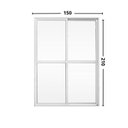 Ver imagem 3 de Porta Sacada 2 Folhas Alumínio 1,50 X 2,10 com Fechadura Hale Esquadrias