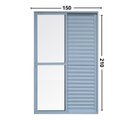 Ver imagem 4 de Porta Balcão 3 Folhas Alumínio 2,10 X 1,50 com Fechadura
