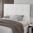 Ver imagem 1 de Cabeceira Casal Lua 140cm Material Sintético Branco Bymóveis