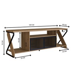 Rack para Tv até 60 Polegadas Industrial com Iluminação em Led RGB - 3