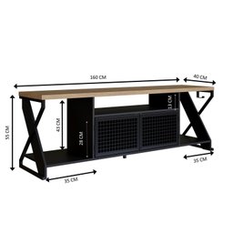Rack para Tv até 60 Polegadas Industrial com Iluminação em Led RGB - 3