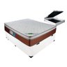 Cama Box Casal Com Baú Branco + Colchão Luckspuma Molas Ensacadas Caribe 138x188 - 1