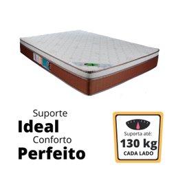 Cama Box Casal Com Baú Branco + Colchão Luckspuma Molas Ensacadas Caribe 138x188 - 5